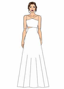 Teen Girls Blue Digital Printed Organza Gown