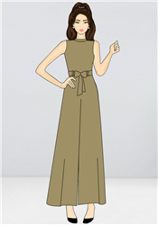 girls khaki jumpsuit