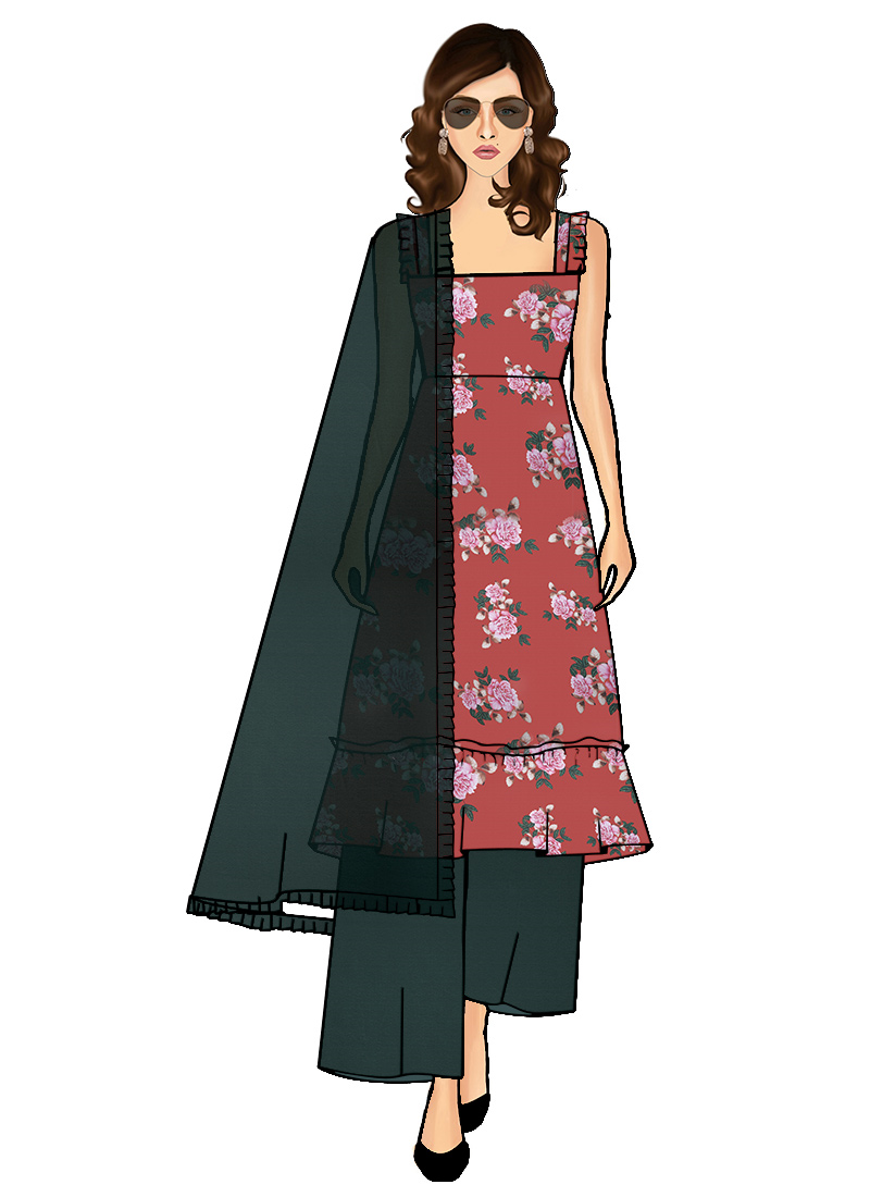 Strap salwar suits Clearance