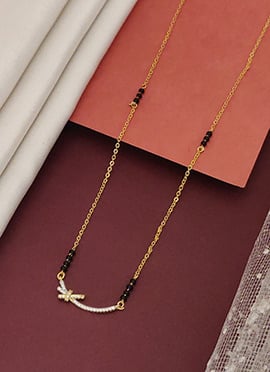 Timeless Gold Beads Stones Mangalsutra