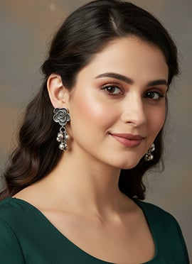 Timeless Silver Oxidised Drop