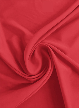Tomato Red Crepe Fabric
