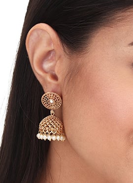 Traditional Gold Plated Temple Style Jhumka