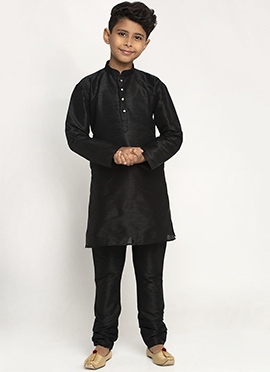 Traditional Silk Dupion Kids Boys Kurta Pyjama