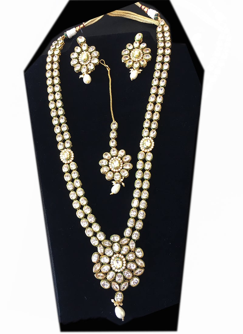 Tri Colour Necklace Set Wedding Wear