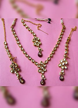 Tri Colour Necklace set