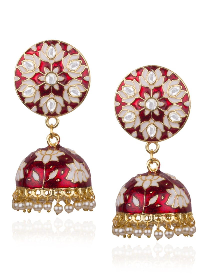Tricolor Jhumkas Festive Wear