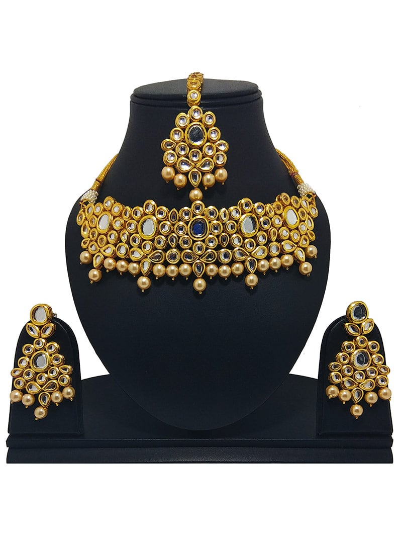 Tricolor Necklace Set Wedding Wear