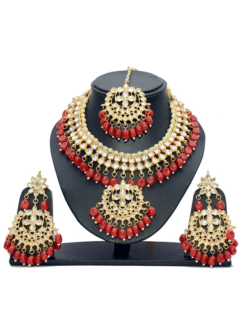 Tricolor Necklace Set Wedding Wear