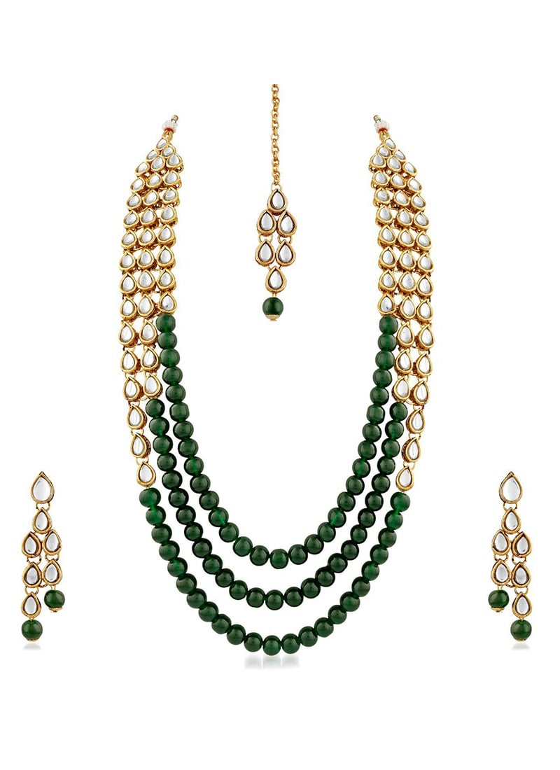 Tricolor Necklace Set Party Wear