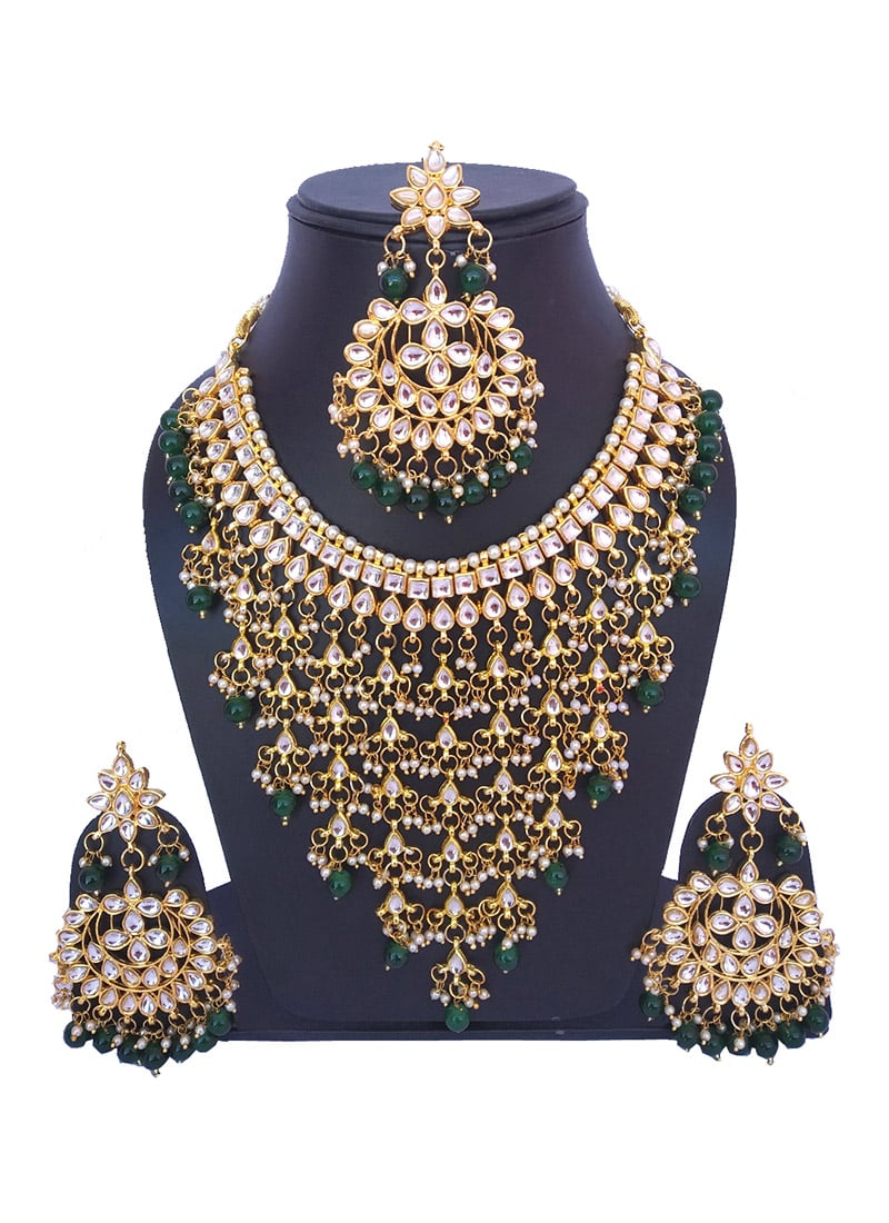 Tricolor Necklace Set Wedding Wear