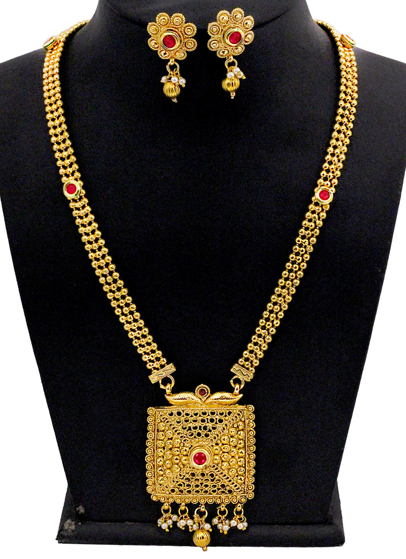 Tricolor Necklace Set Festive Wear
