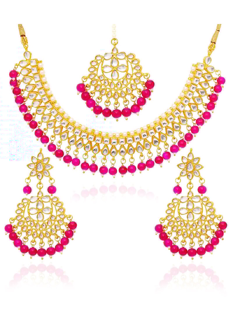 Tricolor Necklace Set Party Wear