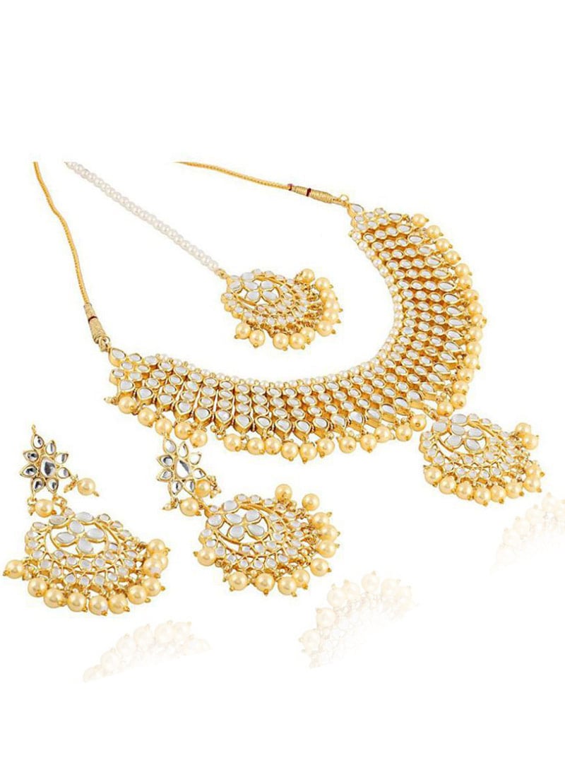 Tricolor Necklace Set Wedding Wear