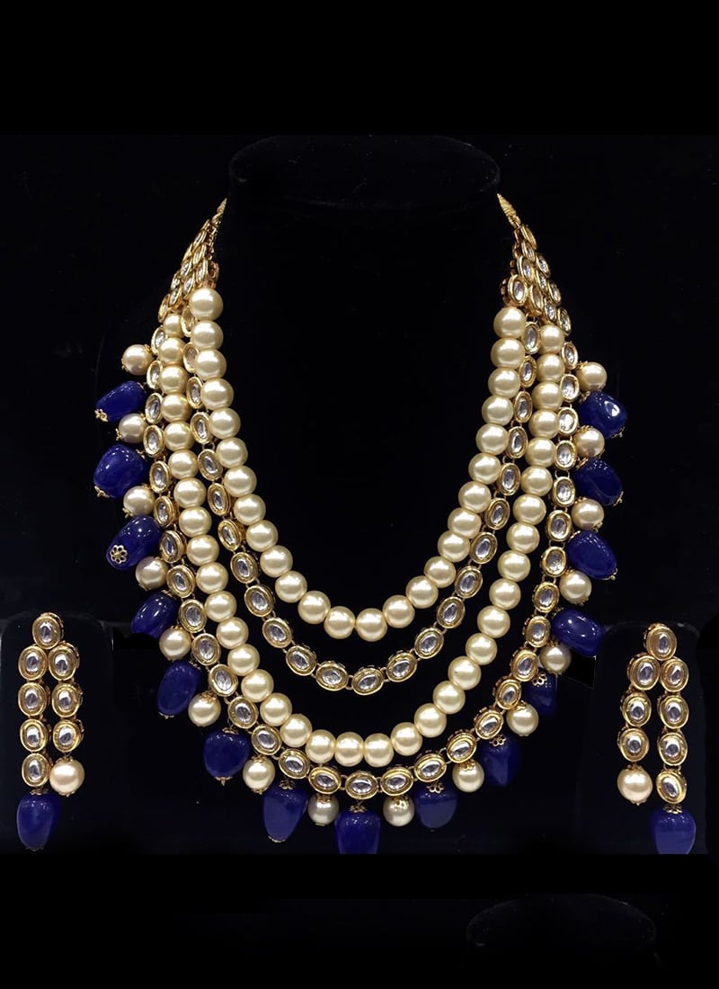 Tricolor Necklace Set Wedding Wear