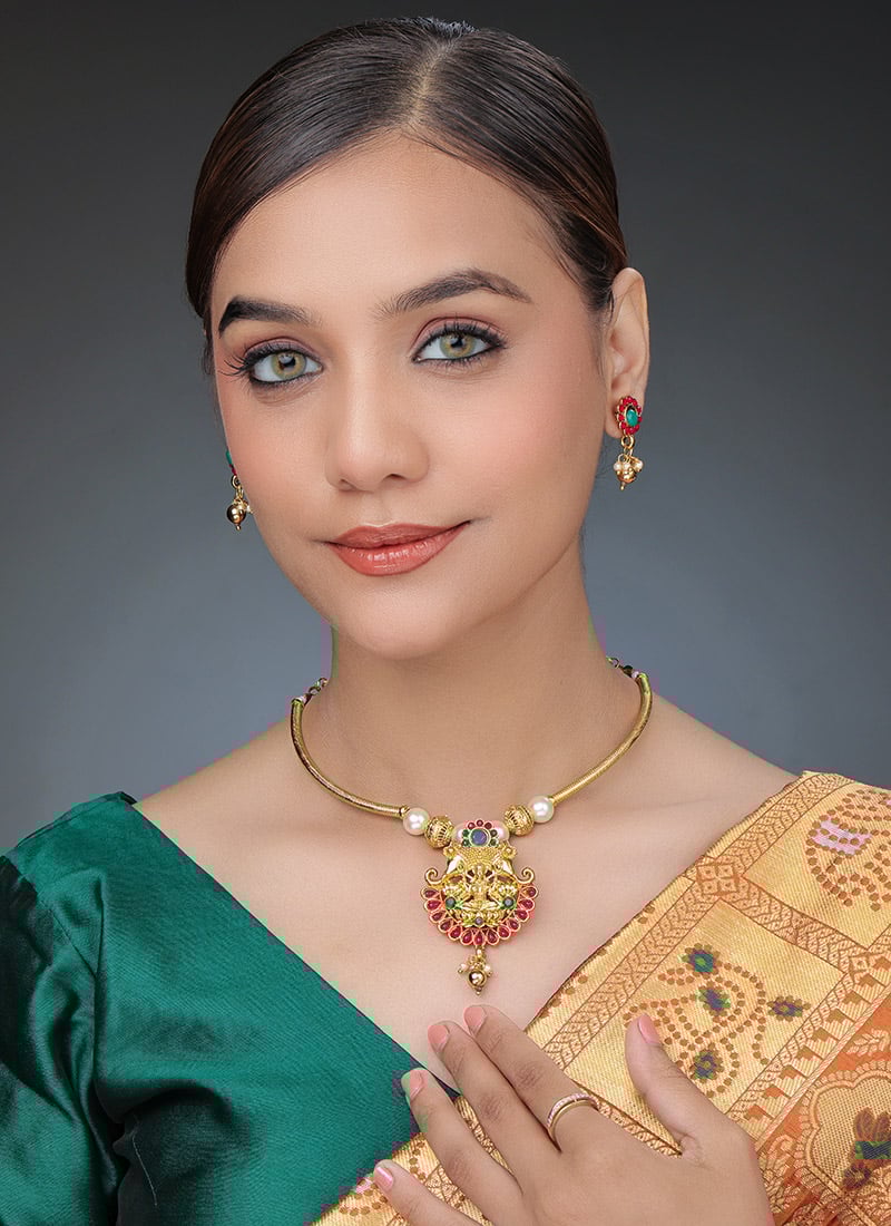 Tricolor Necklace Set Party Wear