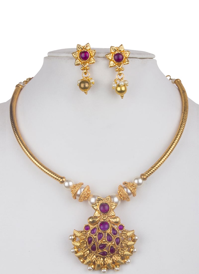 Tricolor Necklace Set Party Wear