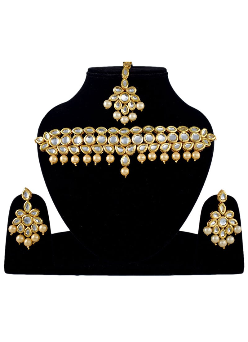 Tricolored Choker Set Party Wear
