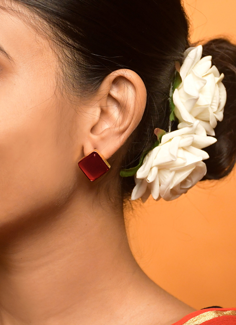 Turquoise Kundan Embellished Studs After Six Wear