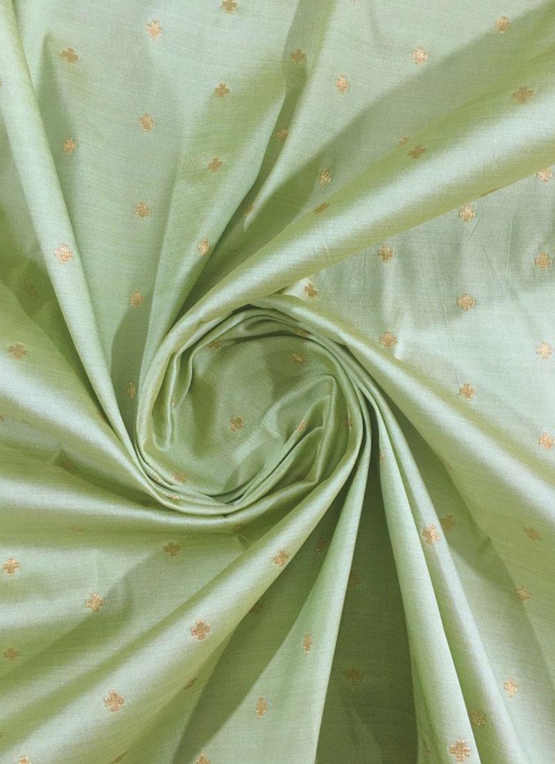 Pista Green Taffeta Fabric