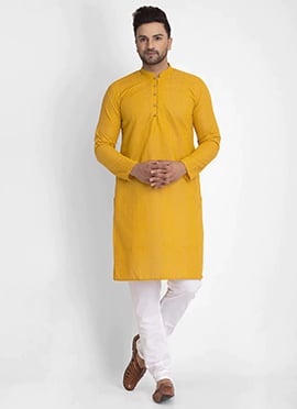 Unique Blended Cotton Embroidered Kurta Pyjama