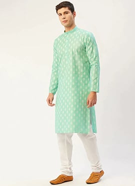 Unique Blended Cotton Printed Kurta Pyjama