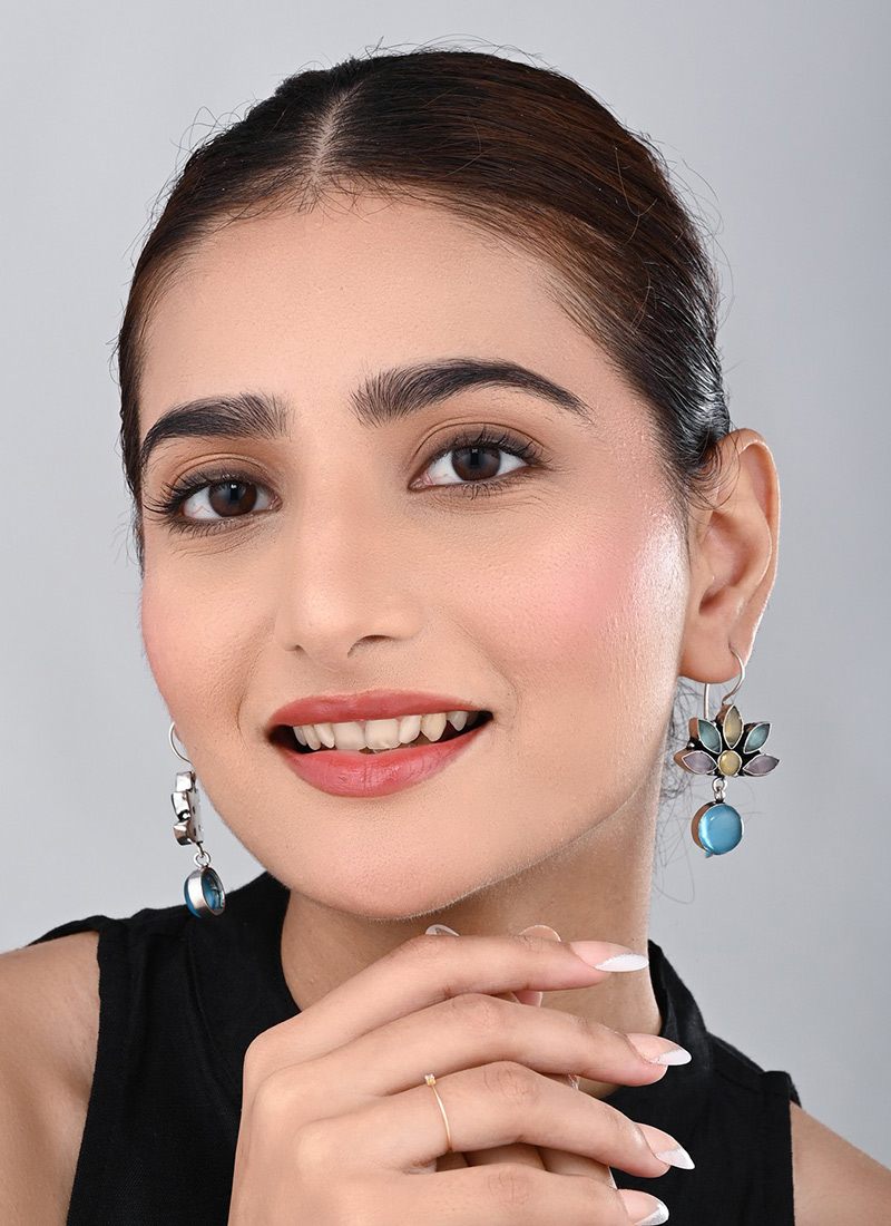 Vibrant Multi Stone Drops After Six Wear