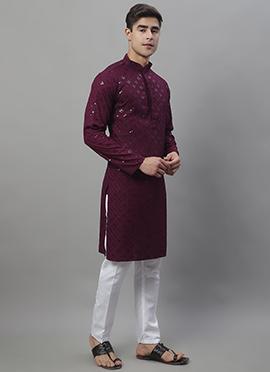 Vibrant Rayon Chikankari Work Kurta Pyjama