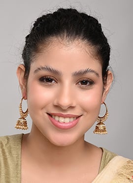 Vintage Gold Pearl Stone Jhumka