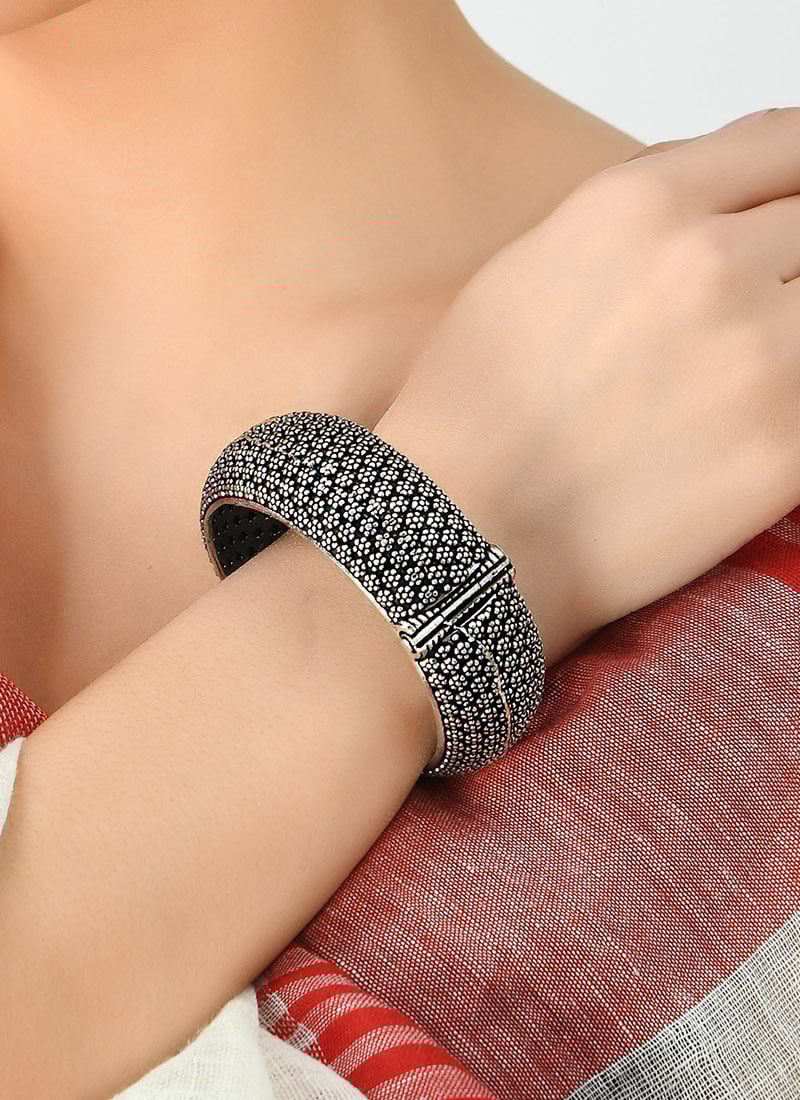 Vintage Silver Oxidised Bracelet After Six Wear