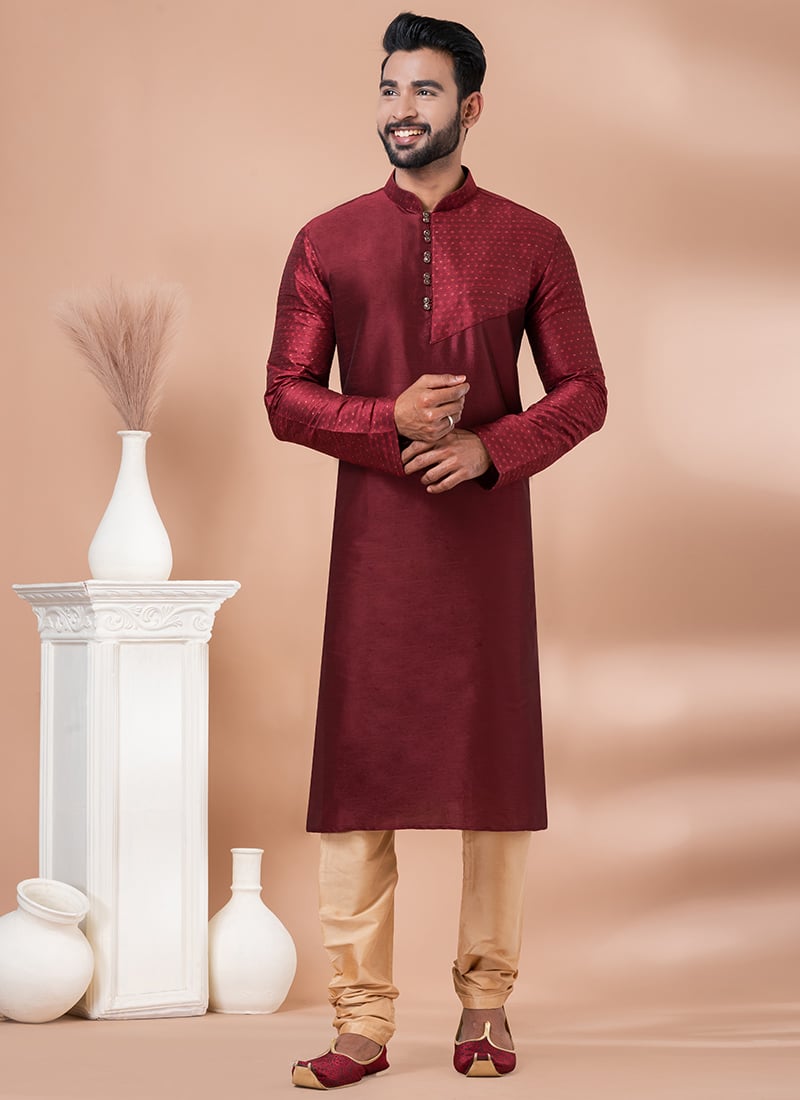 Viscose Jacquard Kurta Pyjama Party Wear