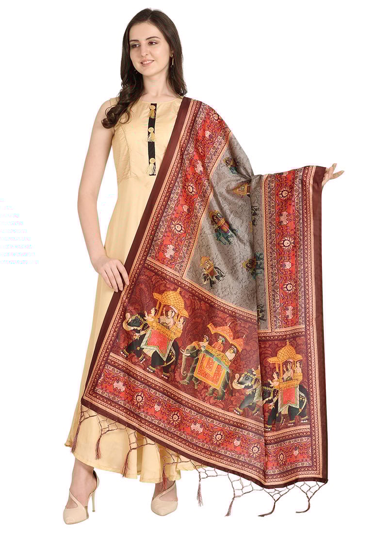 Whimsical Wanderlust Silk Blend Printed Dupatta Wanderlust After Six Wear