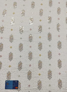 White Chinon Fabric