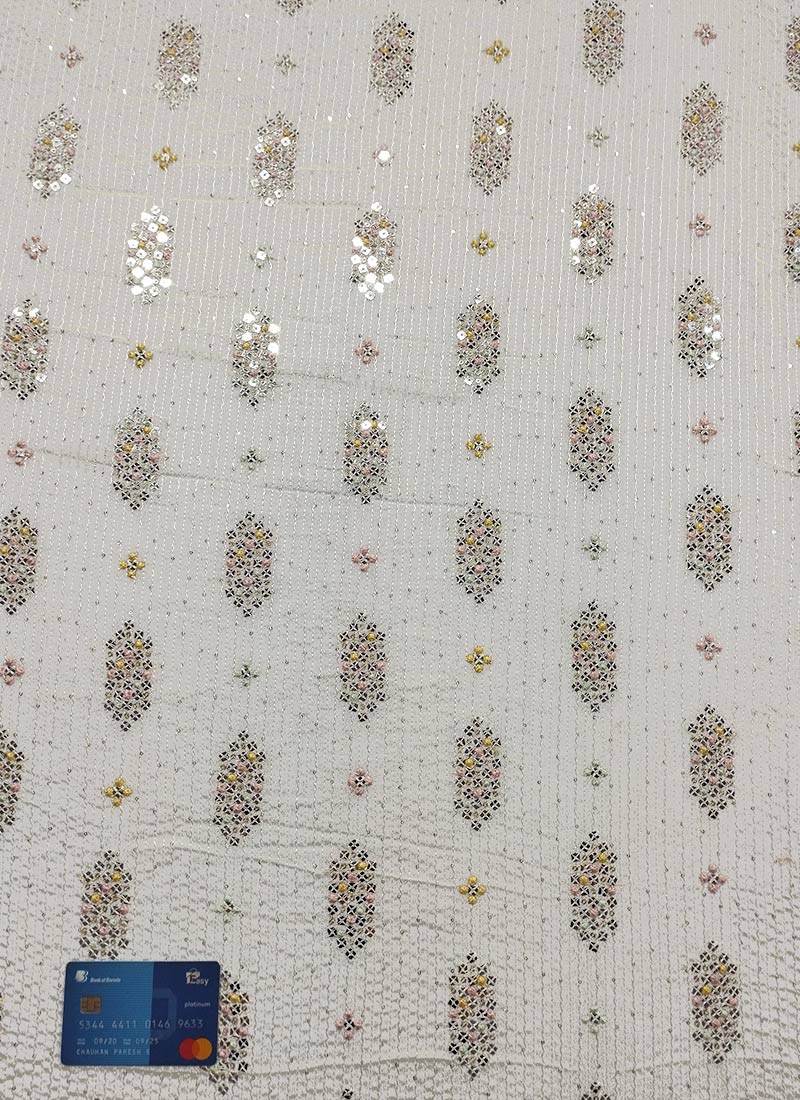 White Chinon Fabric
