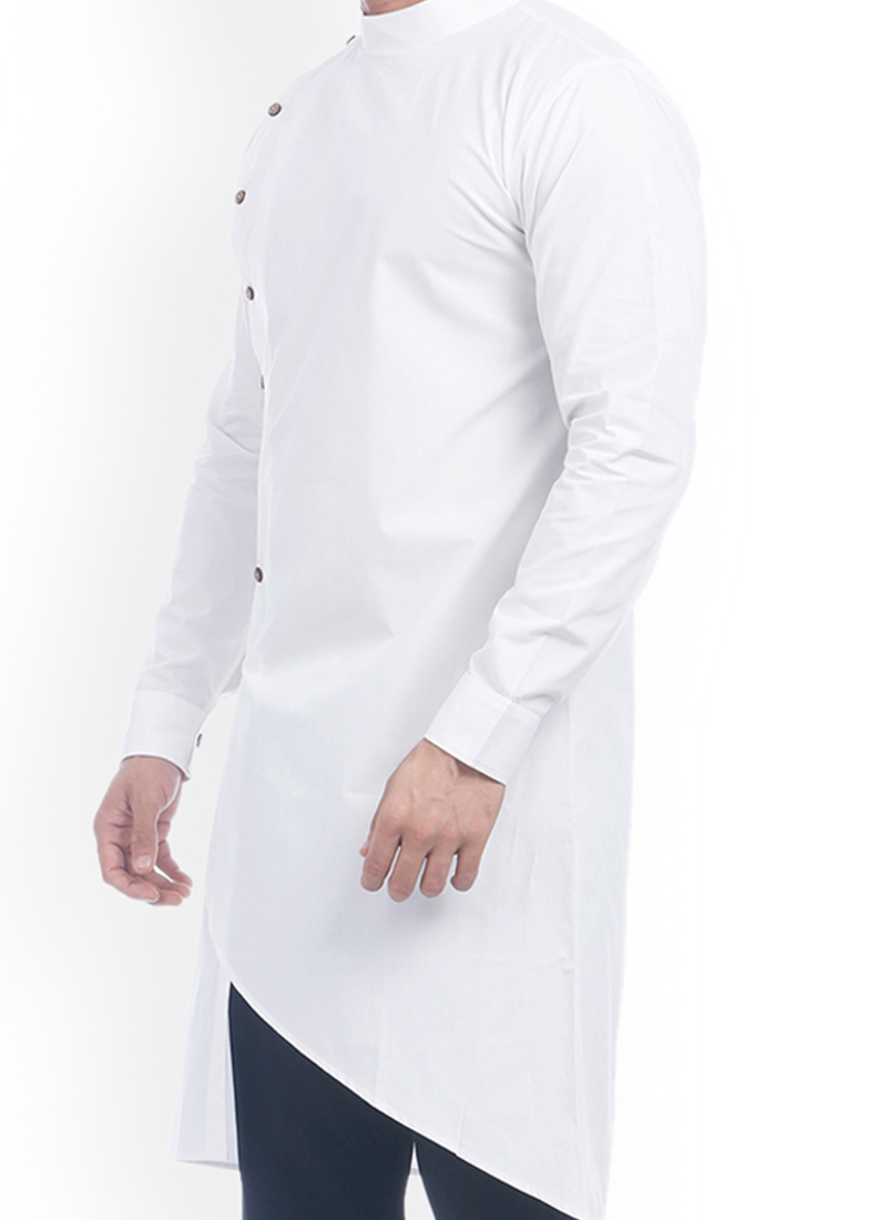 Cream White Kurta Cotton Payjama