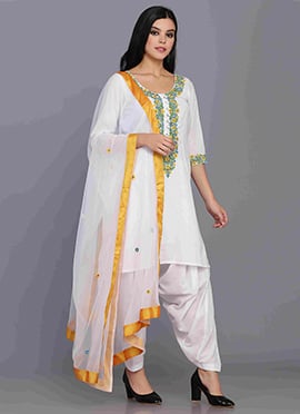 White Cotton Salwar Suit
