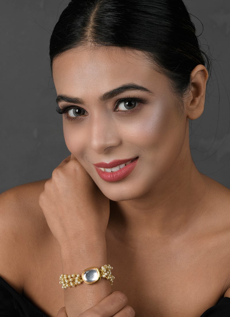 White Designer Bracelet Party Wear