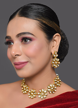 White Designer Necklace Set