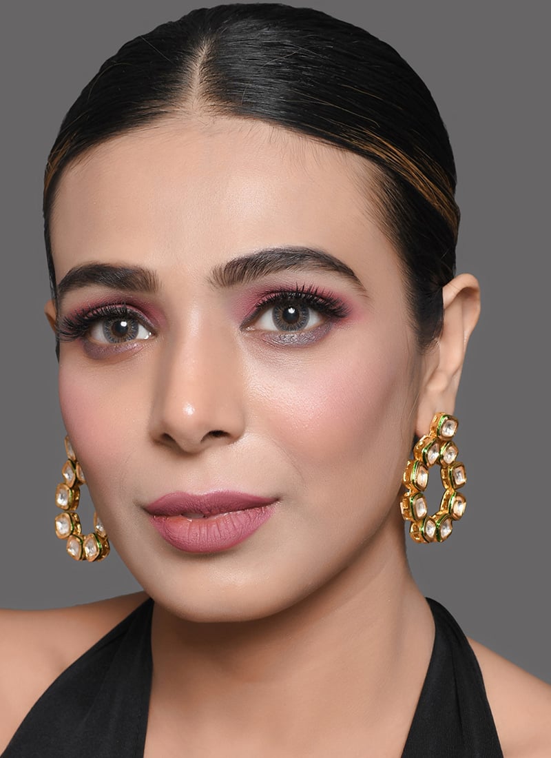 White Kundan Drops Earrings Party Wear