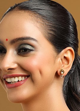 White Kundan Pearl Drops