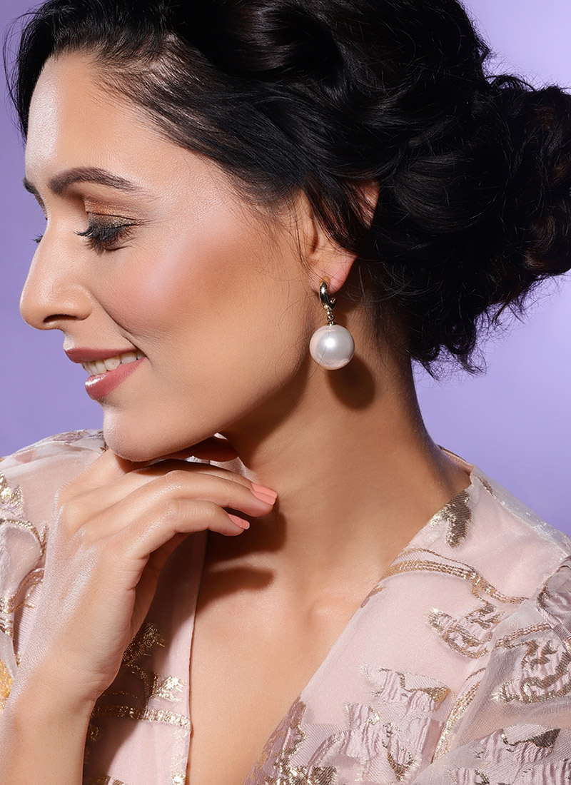 White Moti Drops Festive Wear