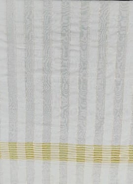 White Nylon Zari Dupatta