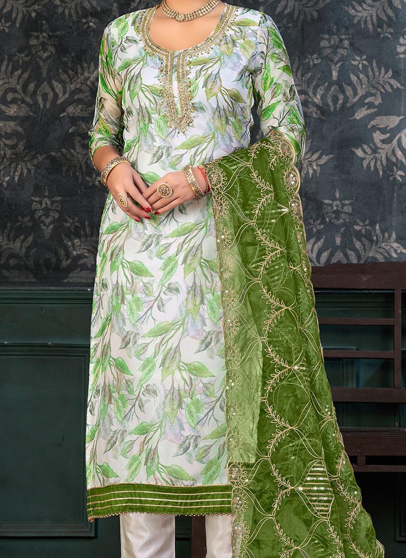 White Khadi Cotton Pant Salwar Suit