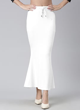 White Plus Women Saree Skirt