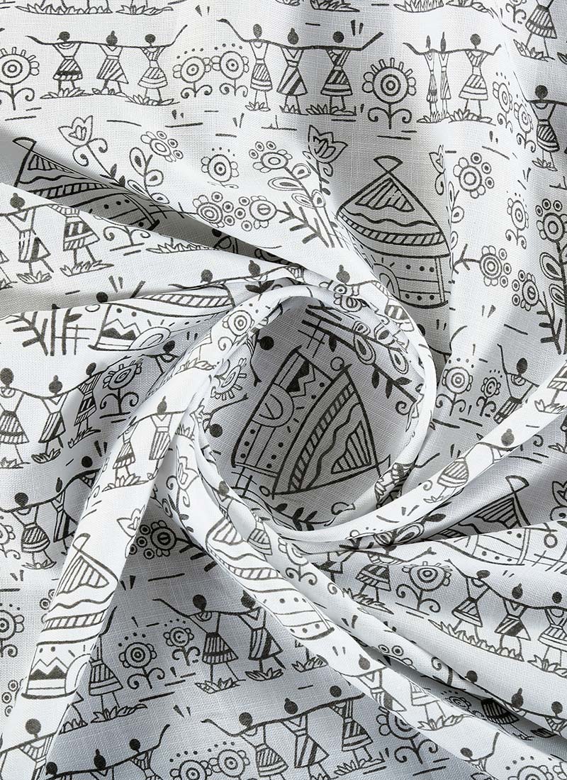 White Rayon Fabric