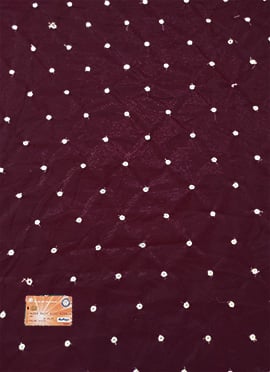 Wine Net Embroidered Sequins Fabric