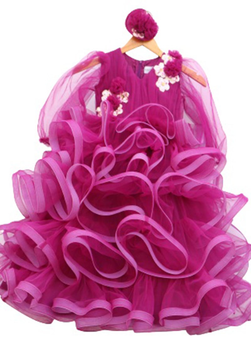 Wine Net Gown