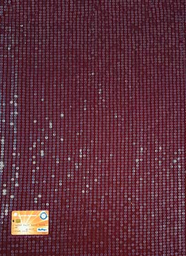 Wine Sequins Embroidered Georgette Fabric