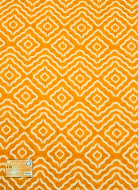 Yellow Art Silk Digital Print