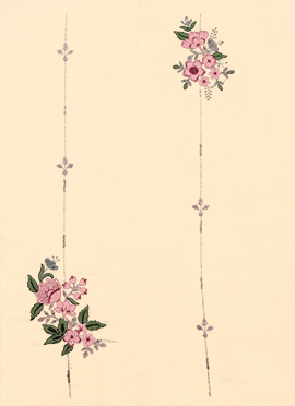 Yellow Art Silk Embroidred Fabric